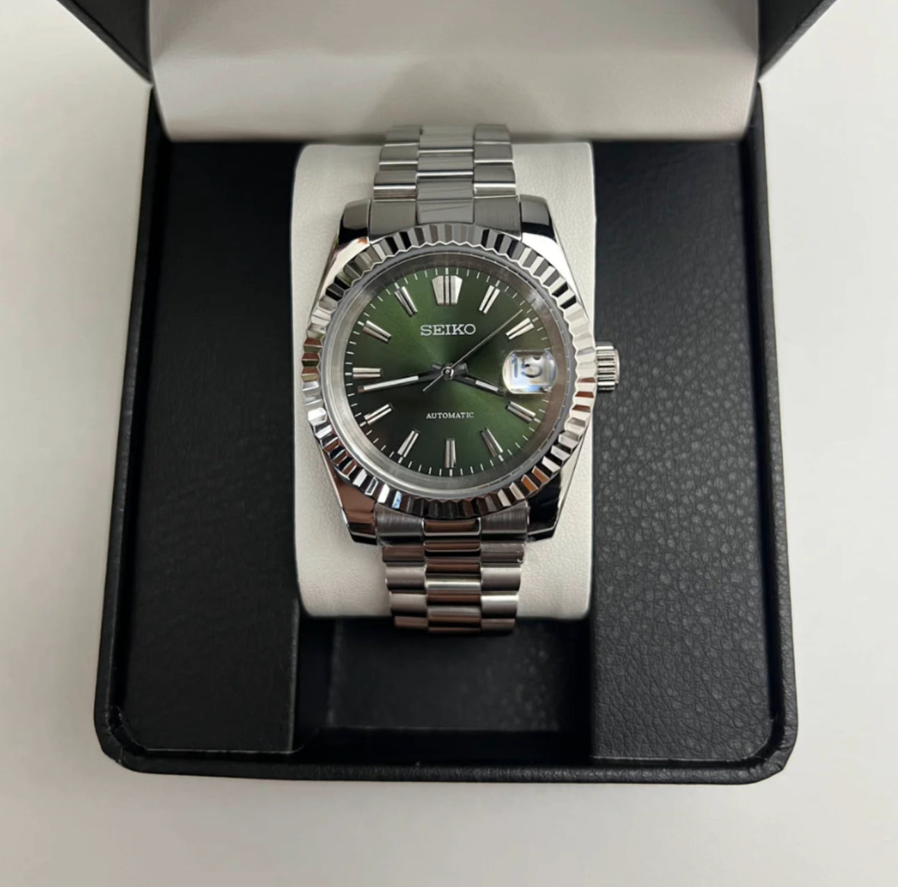 Seiko Mod Datejust (Olive Green Jubilee)