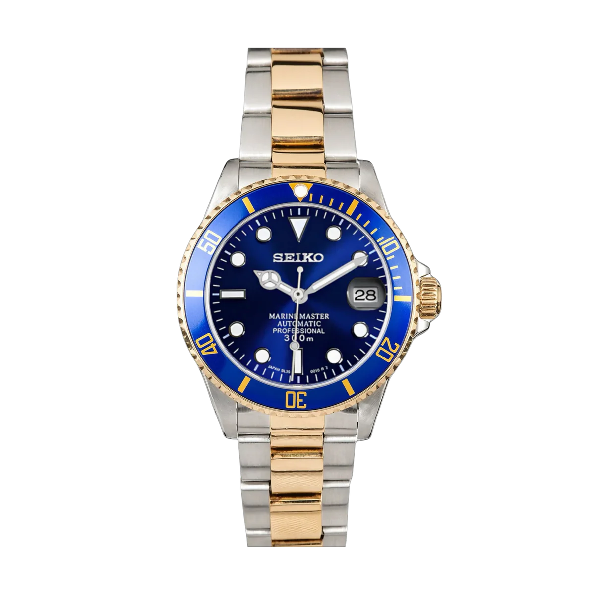 Seiko Mod Submariner Twotone Blue