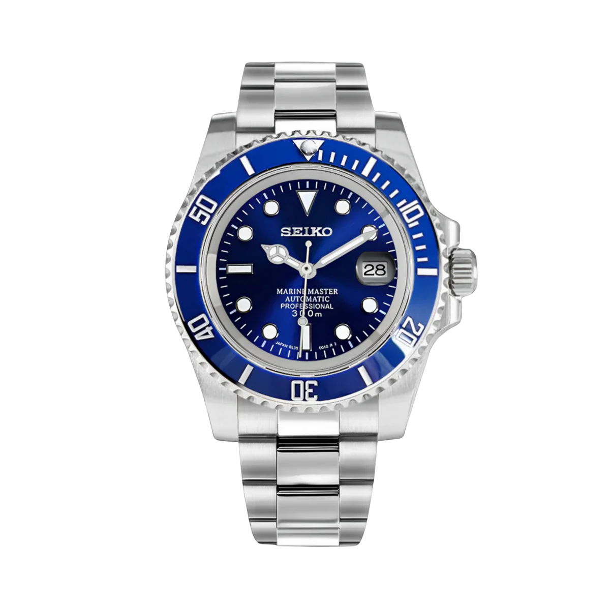 Seiko Mod Submariner Blue Dial