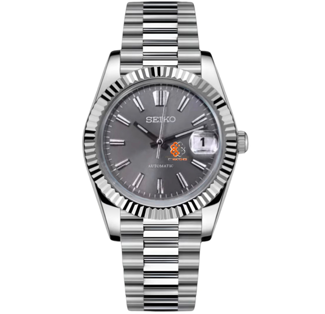 Seiko Mod Datejust (Grey President)