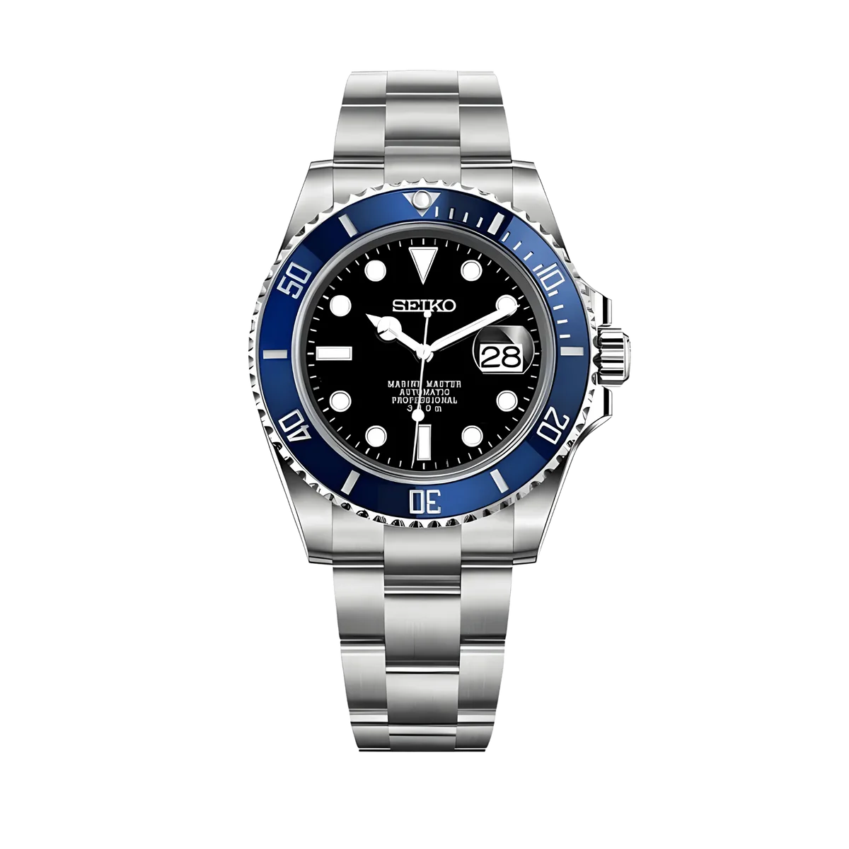 Seiko Mod Submariner Blue