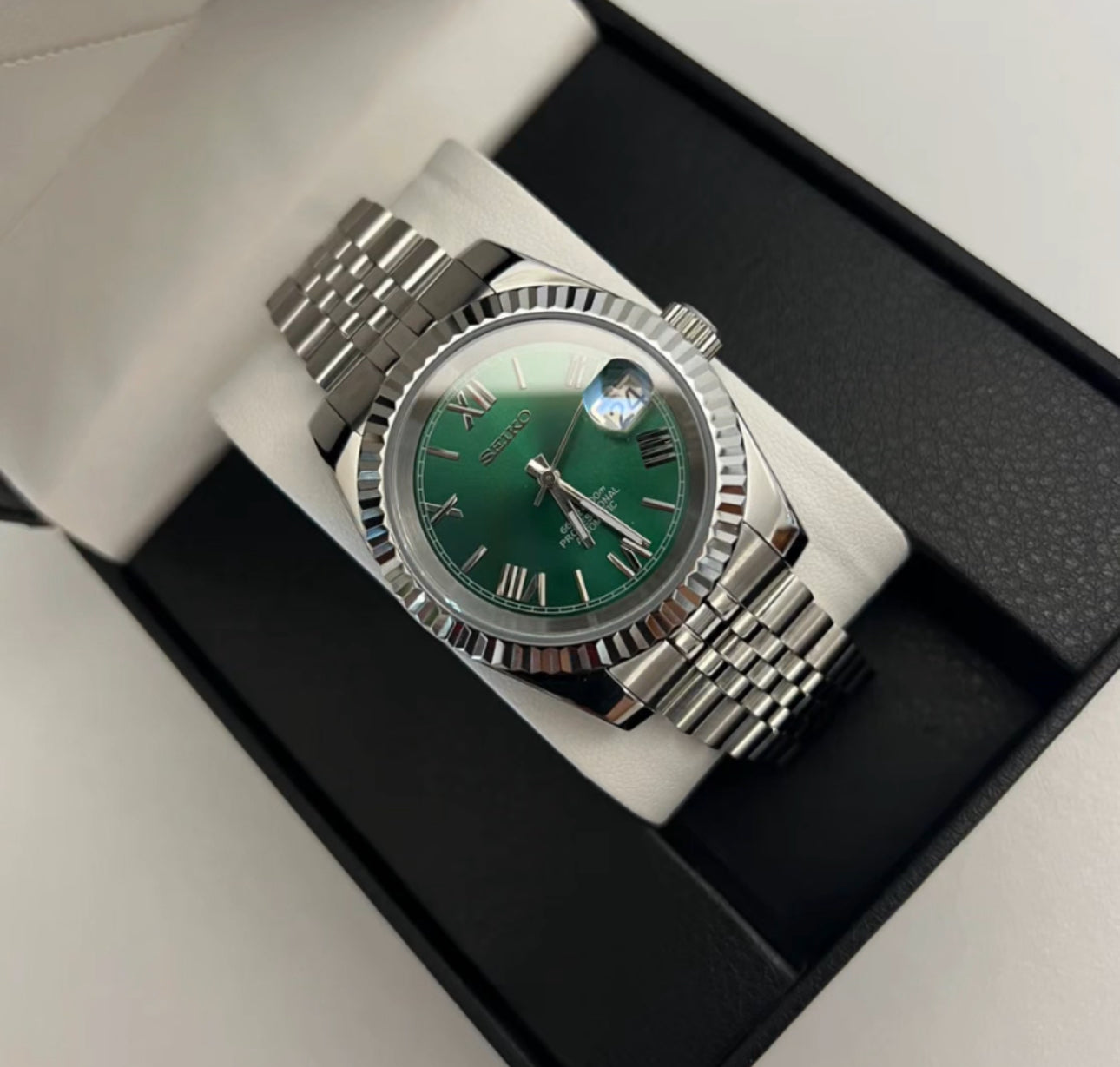 Seiko Mod Datejust (Vert Olive Romain)