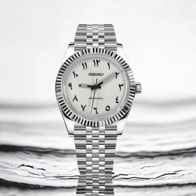 Seiko Mod Datejust (White Arabic)