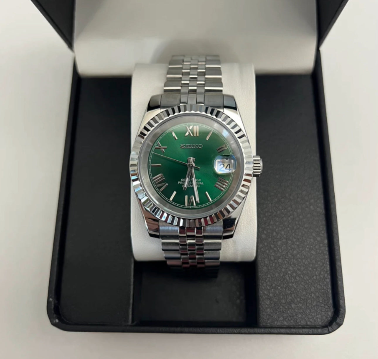 Seiko Mod Datejust (Vert Olive Romain)