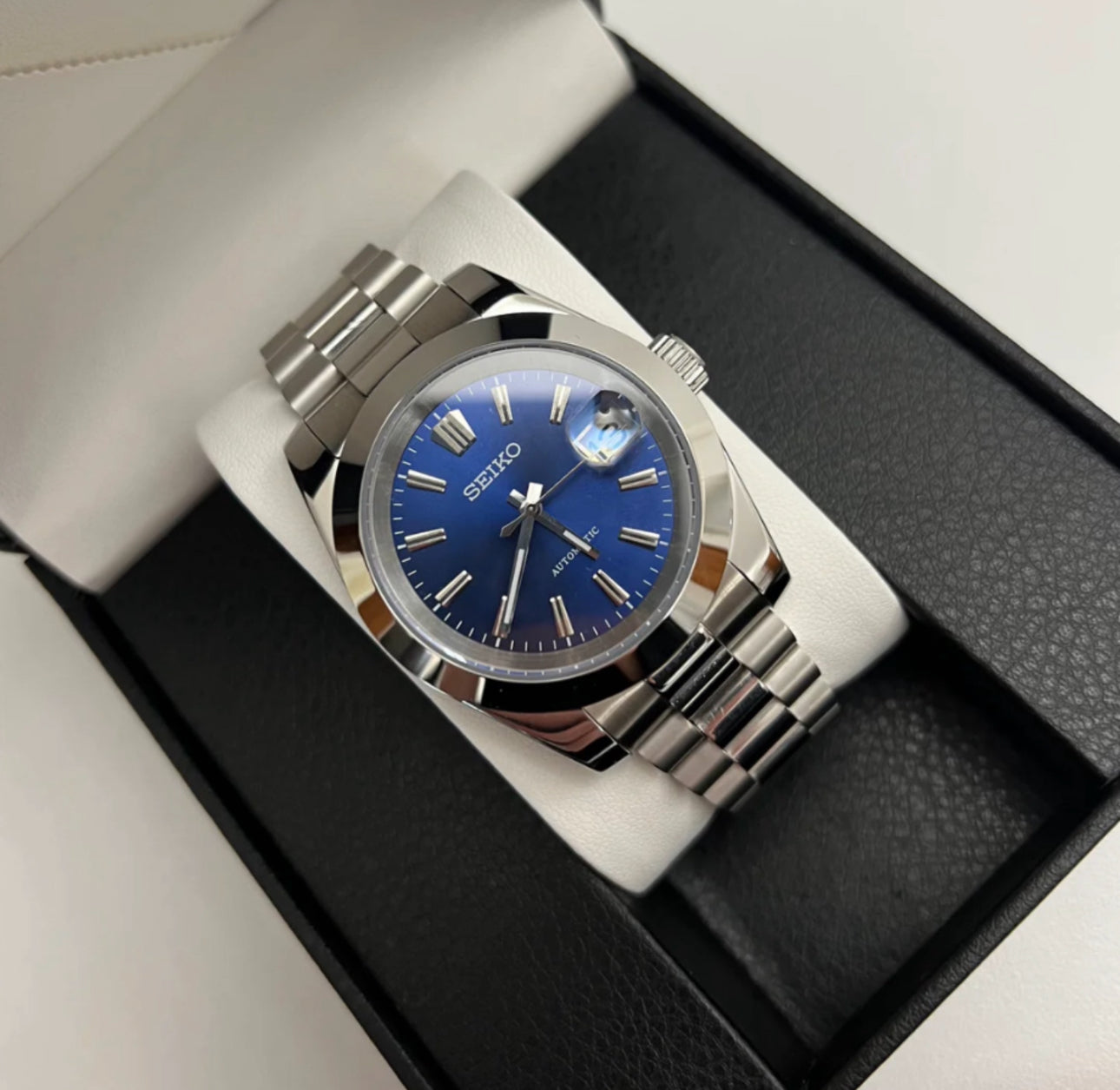 Seiko Mod Datejust (Président Bleu)