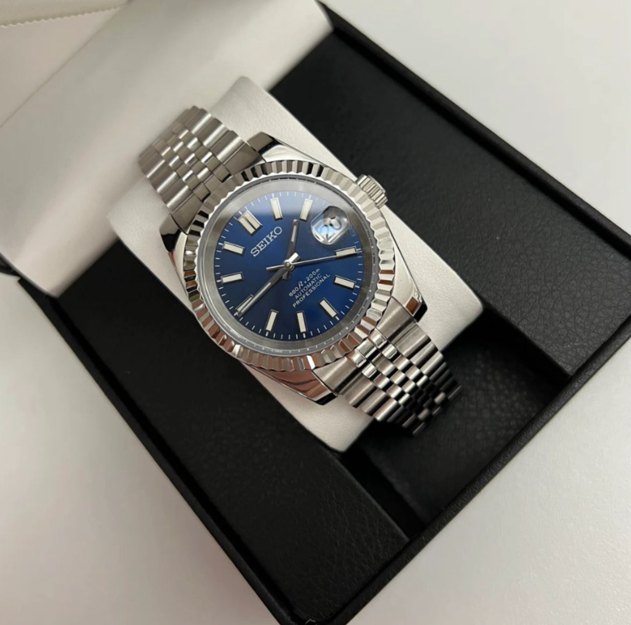 Seiko Mod Datejust (Blue Jubilee )