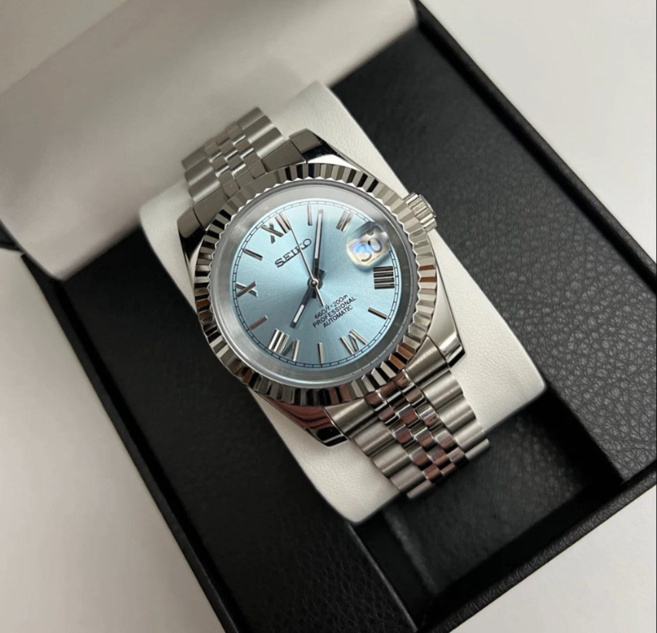 Seiko Mod Datejust (Roman Tiffany)