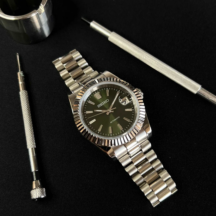Seiko Mod Datejust (Olive Green Jubilee)