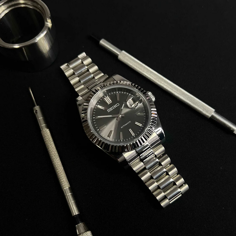Seiko Mod Datejust (Grey President)
