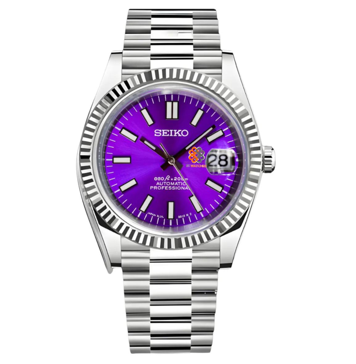 Seiko Mod Datejust (Purple Dial)