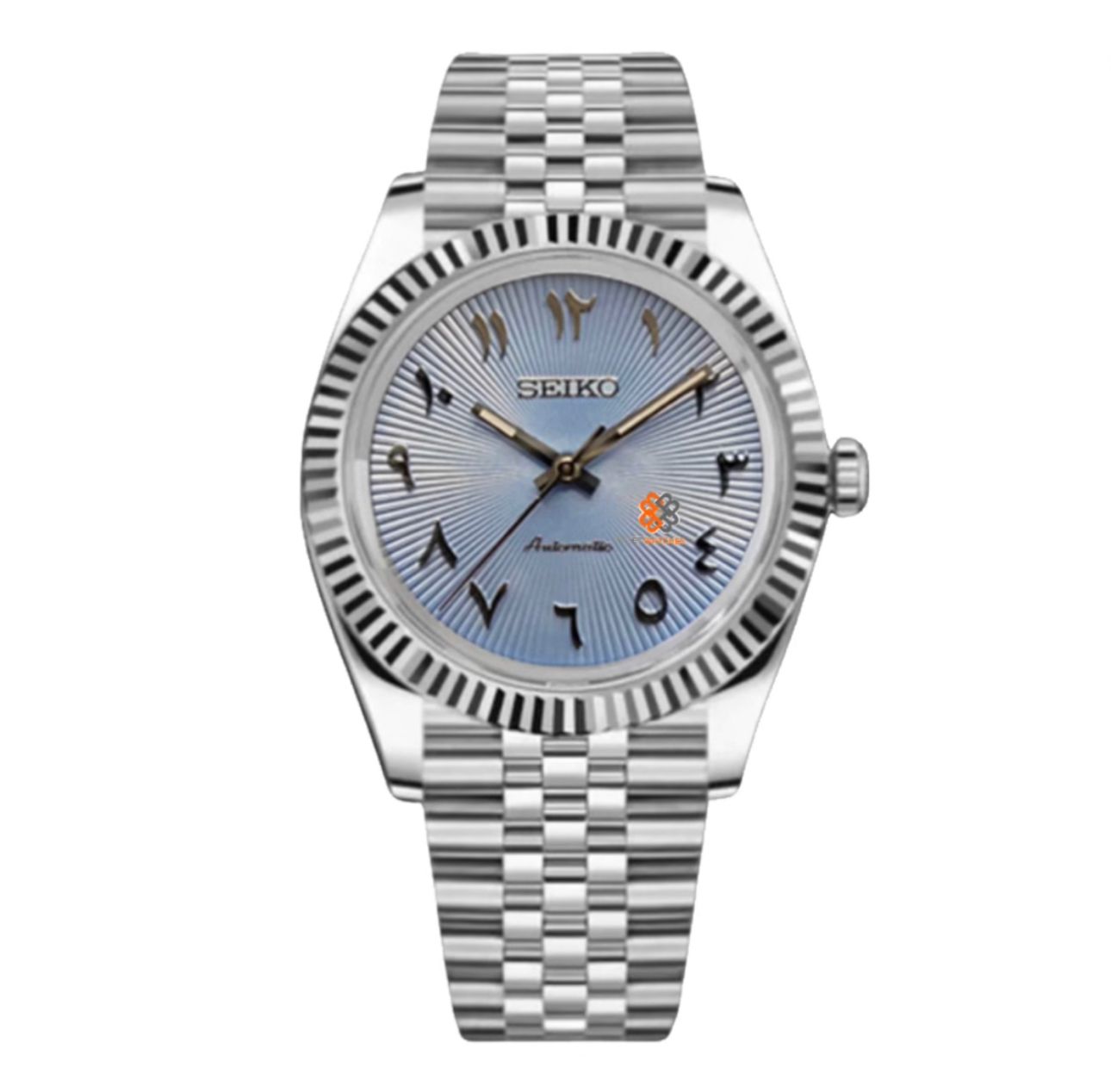 Seiko Mod Datejust (Light Blue Arabic)