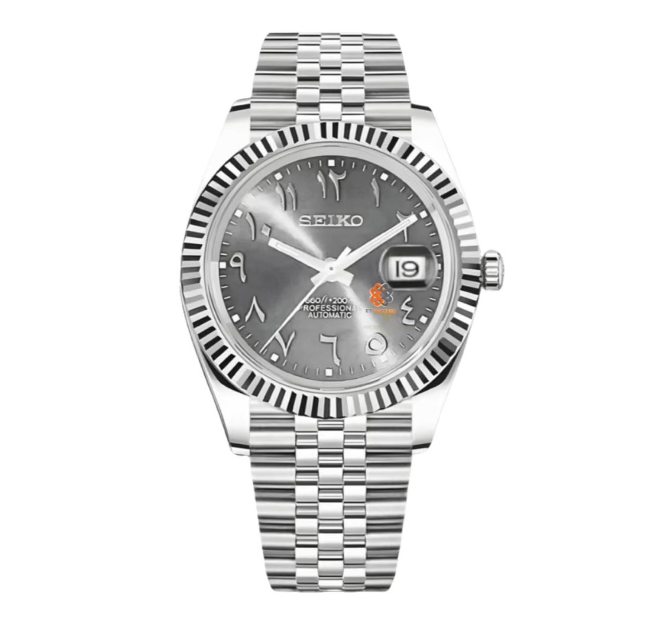 Seiko Mod Datejust (Grey Arabic)