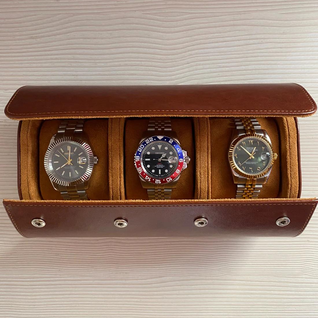 ENSEMBLE DE 3 ÉTUI DE VOYAGE POUR MONTRE